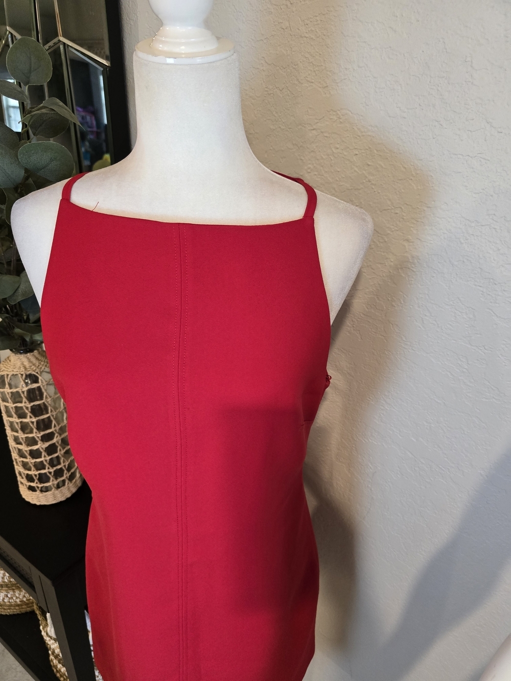 Zara Bold Red Sleeveless Mini Shift Dress - Picture 4 of 8